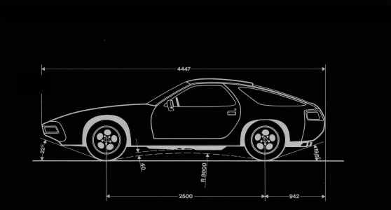 Porsche 928 - wymiary
